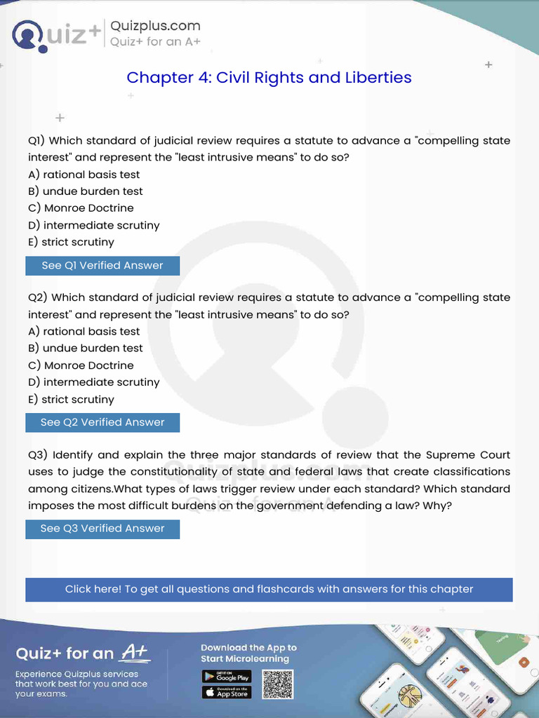Which Standard of Judicial Review Requires a Statute to Advance a ...