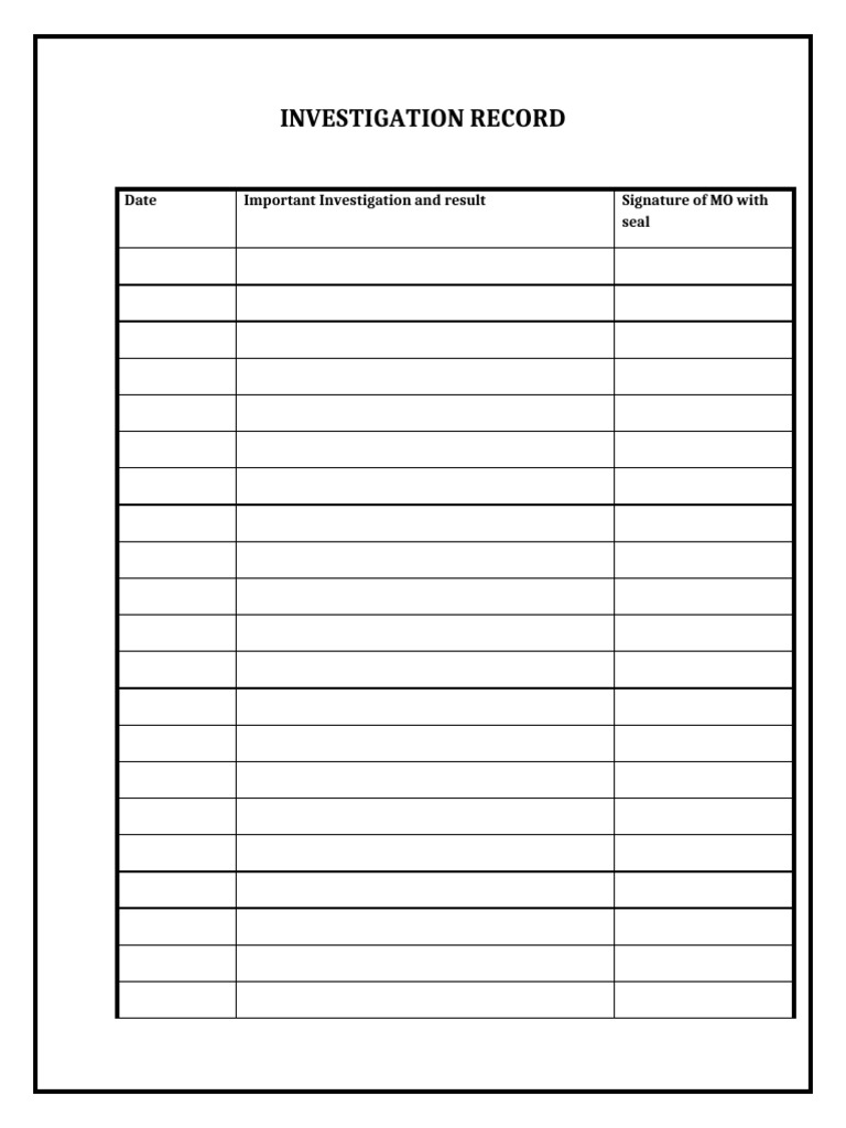 Investigation Record Exact Format (1) | PDF