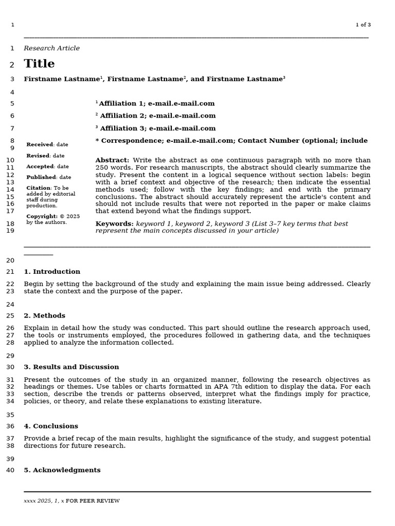 3. Manuscript Template Thesis 2026 (1) | PDF | Abstract (Summary) | Science