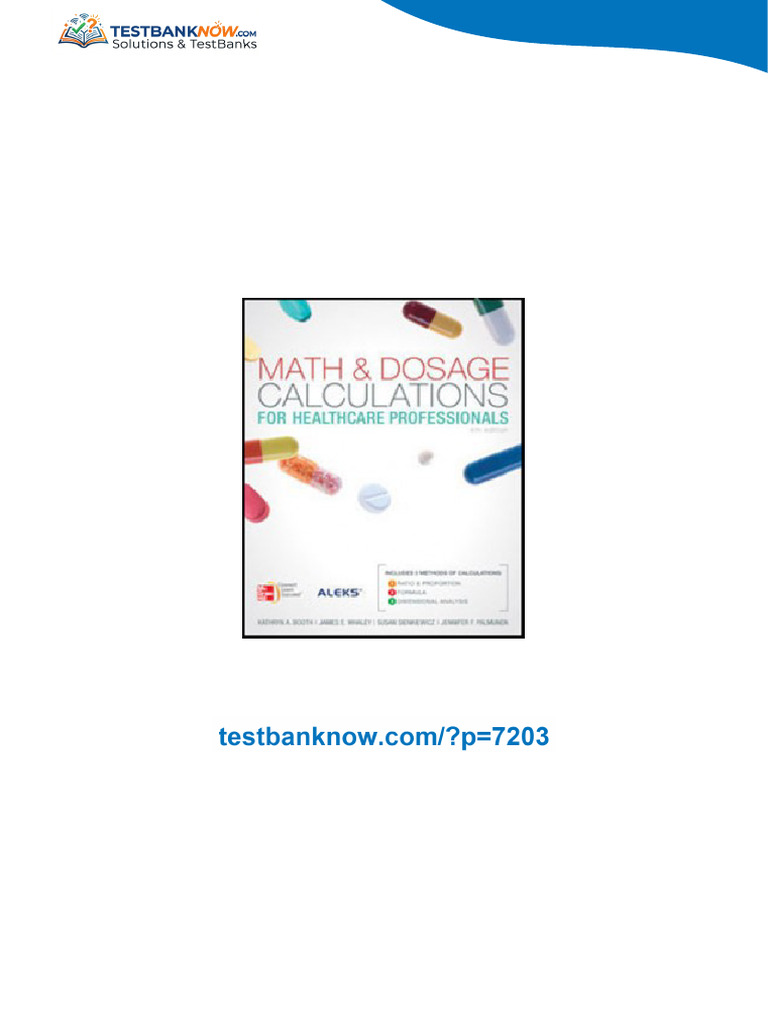 Test Bank for Math and Dosage Calculations for Healthcare Professionals ...