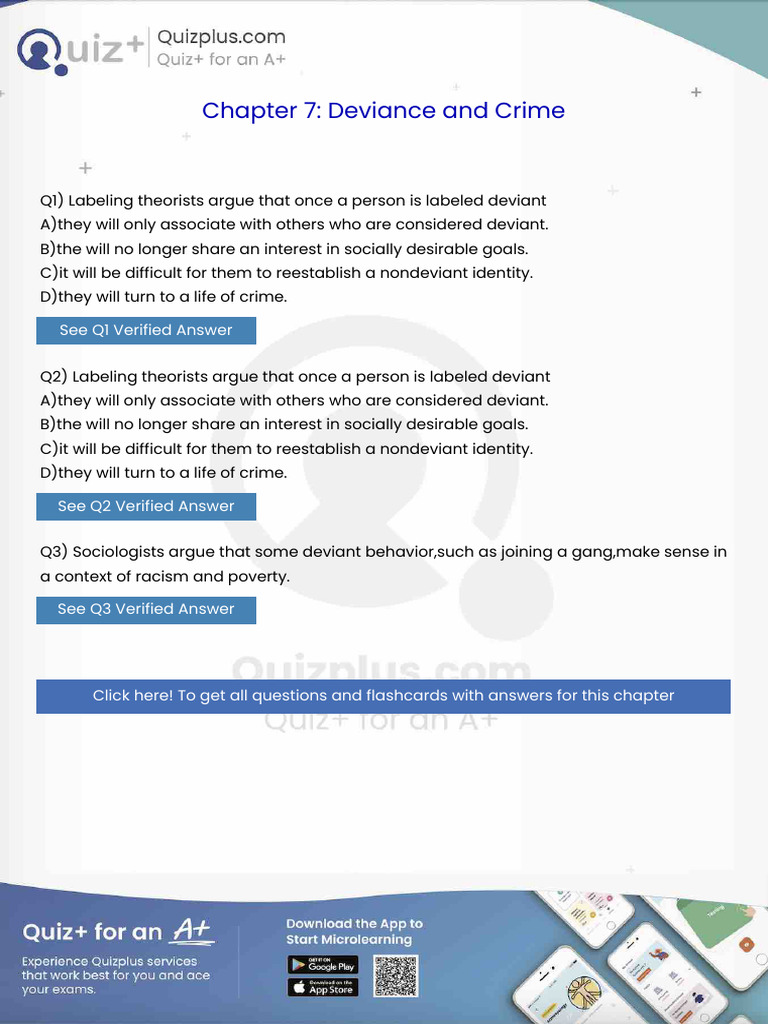 Labeling Theorists Argue That Once a Person is Labeled Deviant | PDF ...