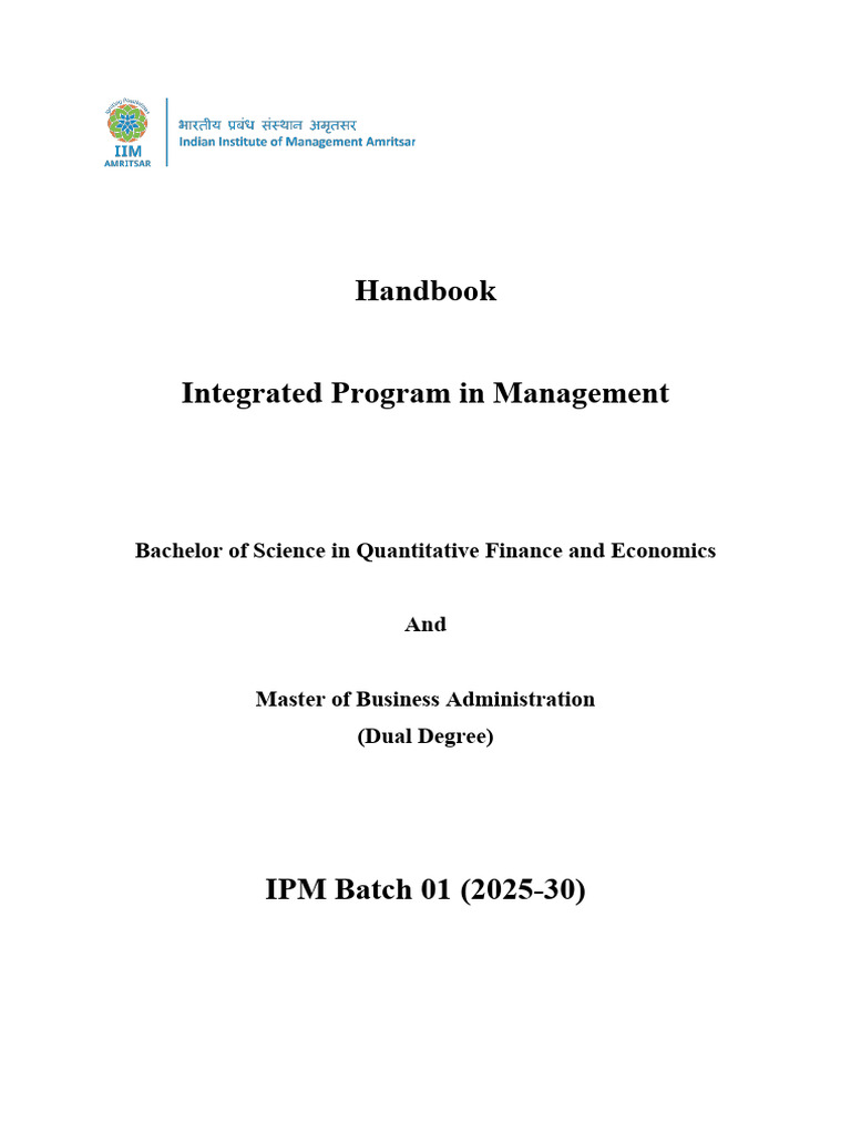 IPM Handbook 2025 | PDF | Economics | Expense