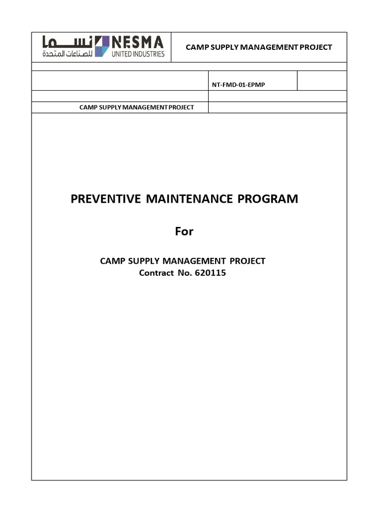 Preventive Maintenance Program | PDF | Electrical Connector | Plumbing