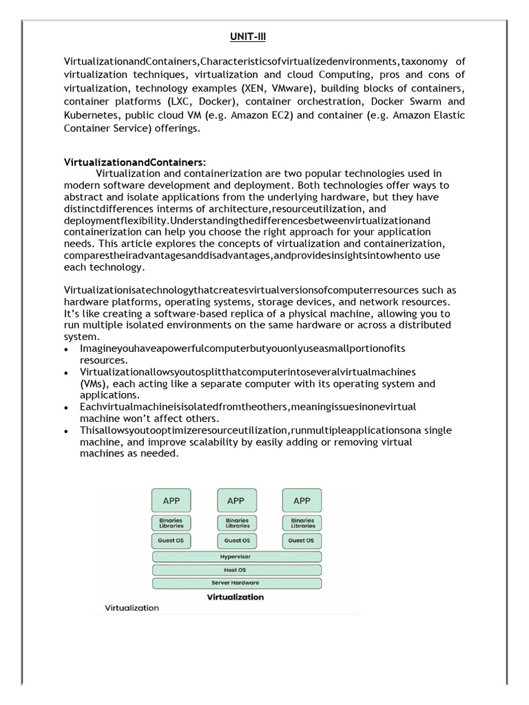 CC Unit 3 | PDF | Virtualization | Virtual Machine