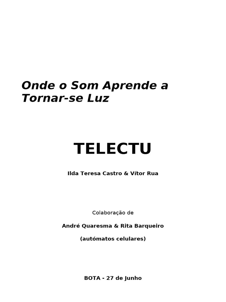 Onde o Som Aprende a Tornar-se Luz | PDF | Som