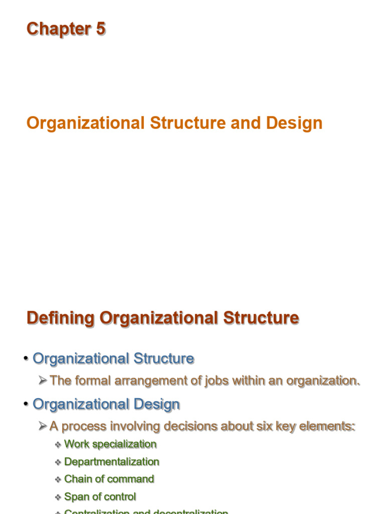 Organizational Structure and Design | PDF | Organizational Structure ...