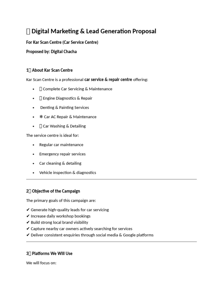 Kar Scan Centre Proposal | PDF | Advertising | Search Engine Optimization