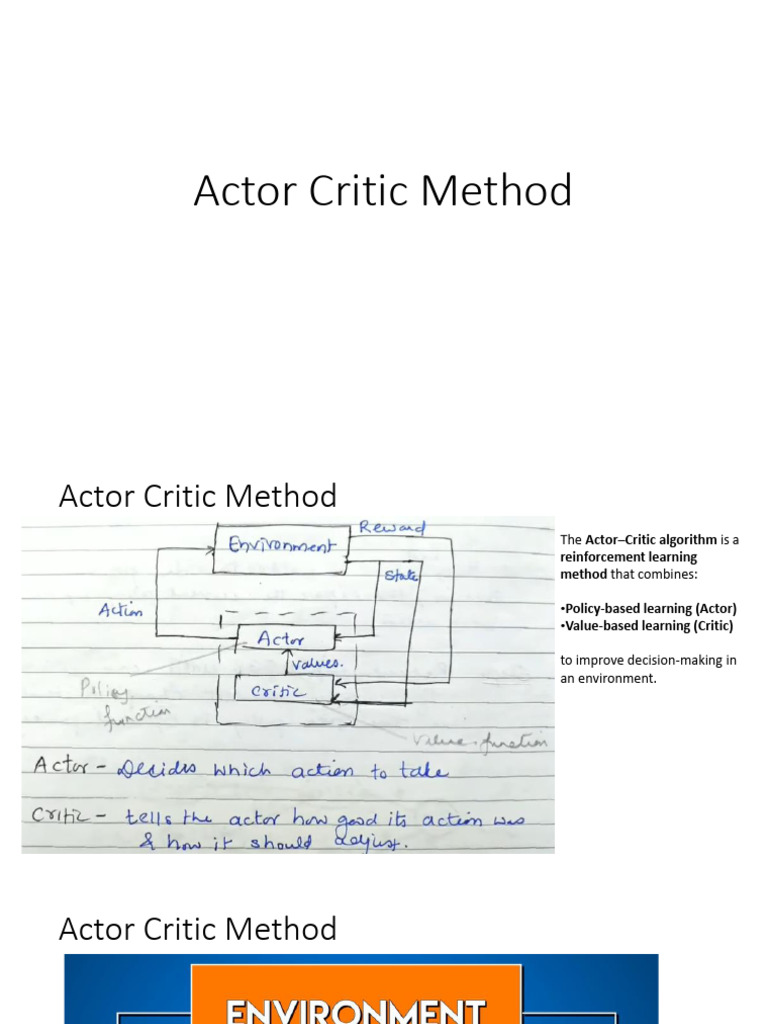 UNIT v Actor Critic Method | PDF