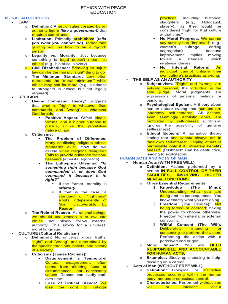 Ethics Reviewer New Version | PDF | Utilitarianism | Pleasure