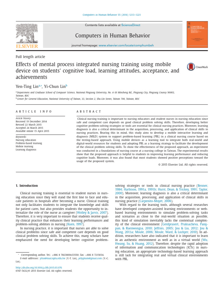 Effects of Mental Process Integrated Nursing Training Using 2016 ...