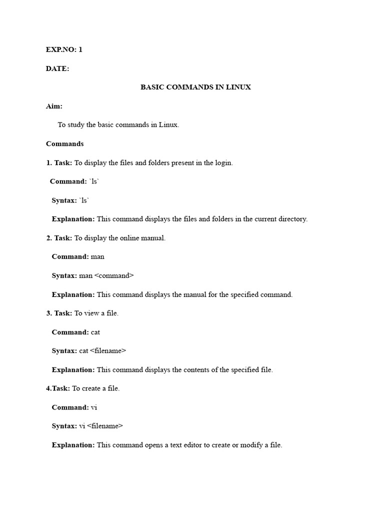 OS Lab Manual | PDF | Computer File | Directory (Computing)