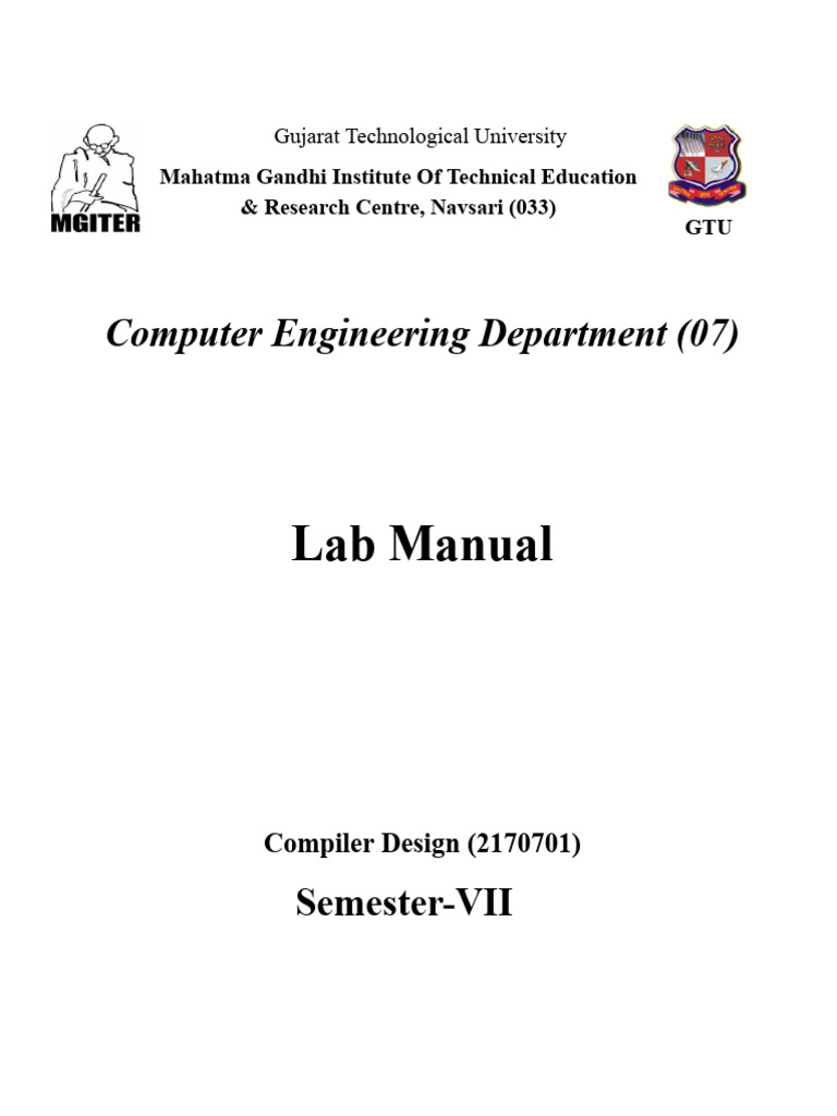 CD Lab Manual | PDF | Parsing | Software Engineering
