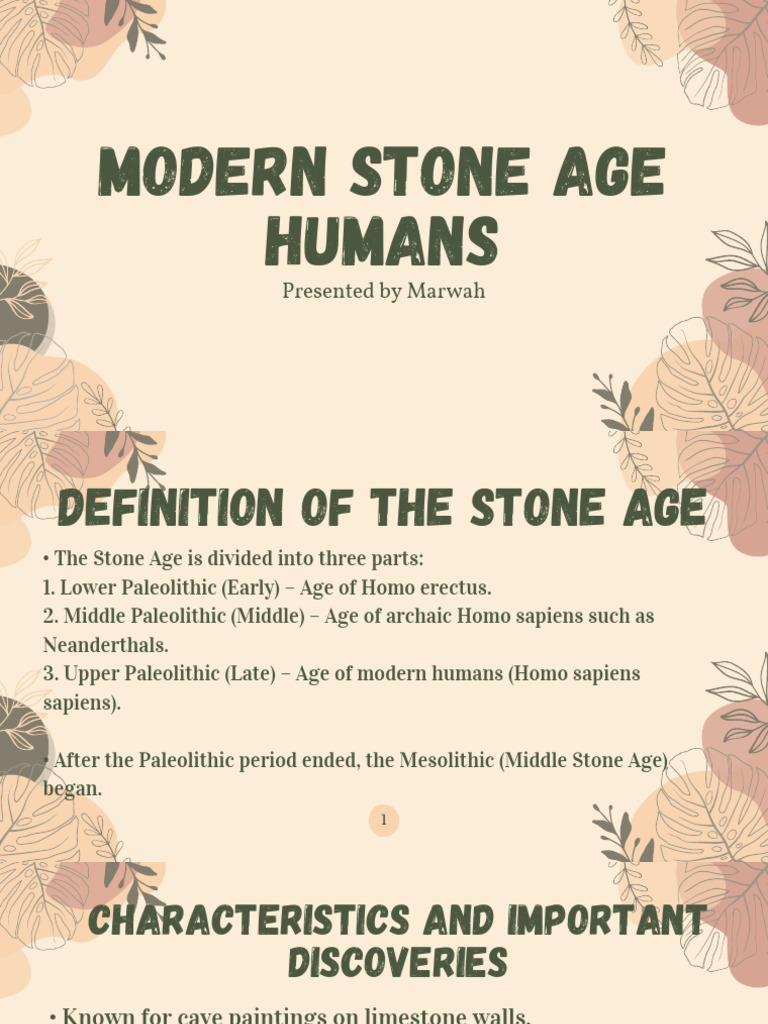 Modern Stone Age Humans | PDF | Paleolithic | Stone Age