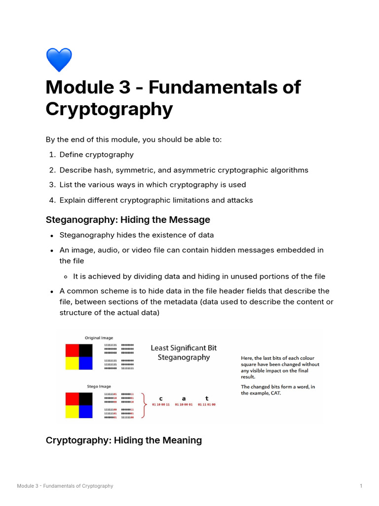 Module_3_-_Fundamentals_of_Cryptography | PDF | Cryptography | Key ...