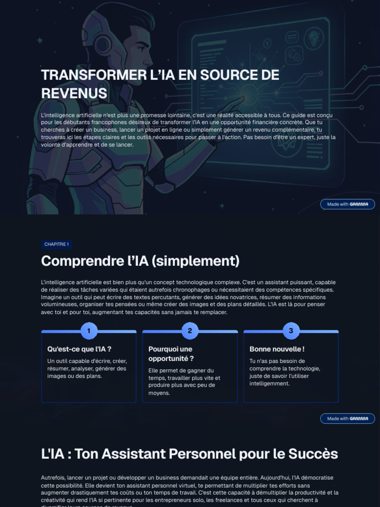 Transformer Lia en Source de Revenus | PDF | Intelligence artificielle ...