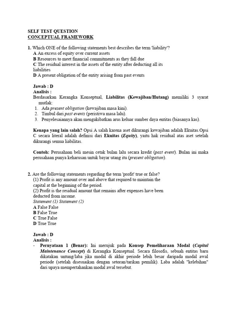 Tugas 1 - Self Test Question-conceptual Framework-mhs | PDF