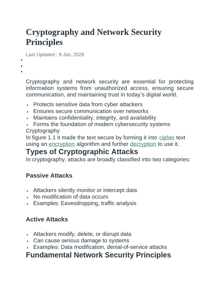 Cryptography and Network Security Principles | PDF | Security ...