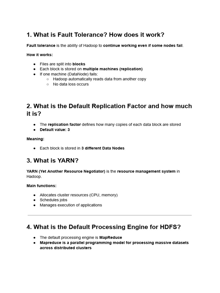? Data Engineering Notes (1) | PDF | Apache Hadoop | Computer Data