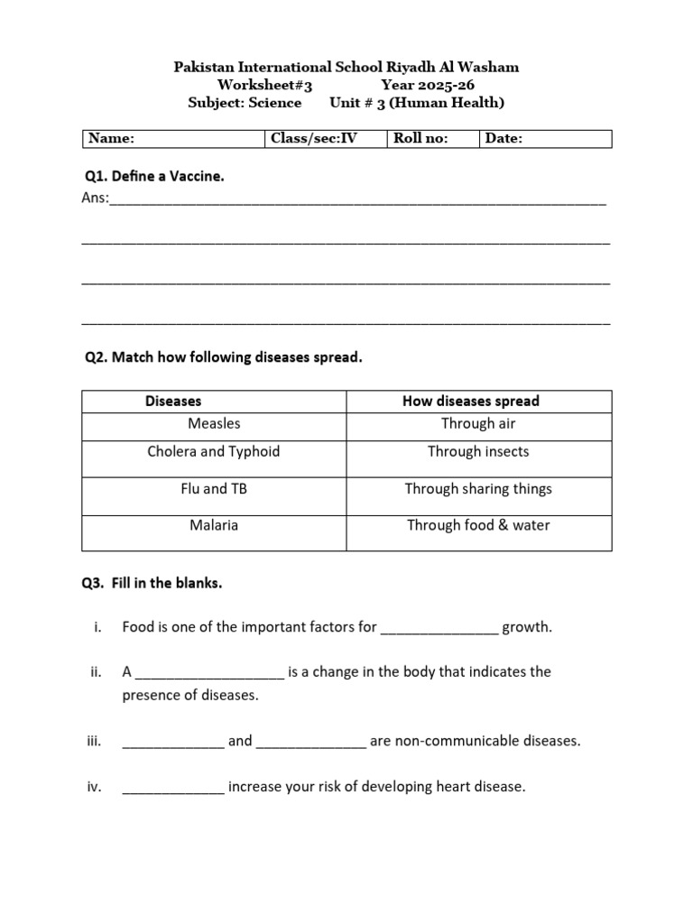 Grade 4 Worksheets and Tests | PDF | Force