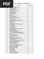 Dental Clinic Equipment and Instruments List | PDF | Mouth | Dentistry