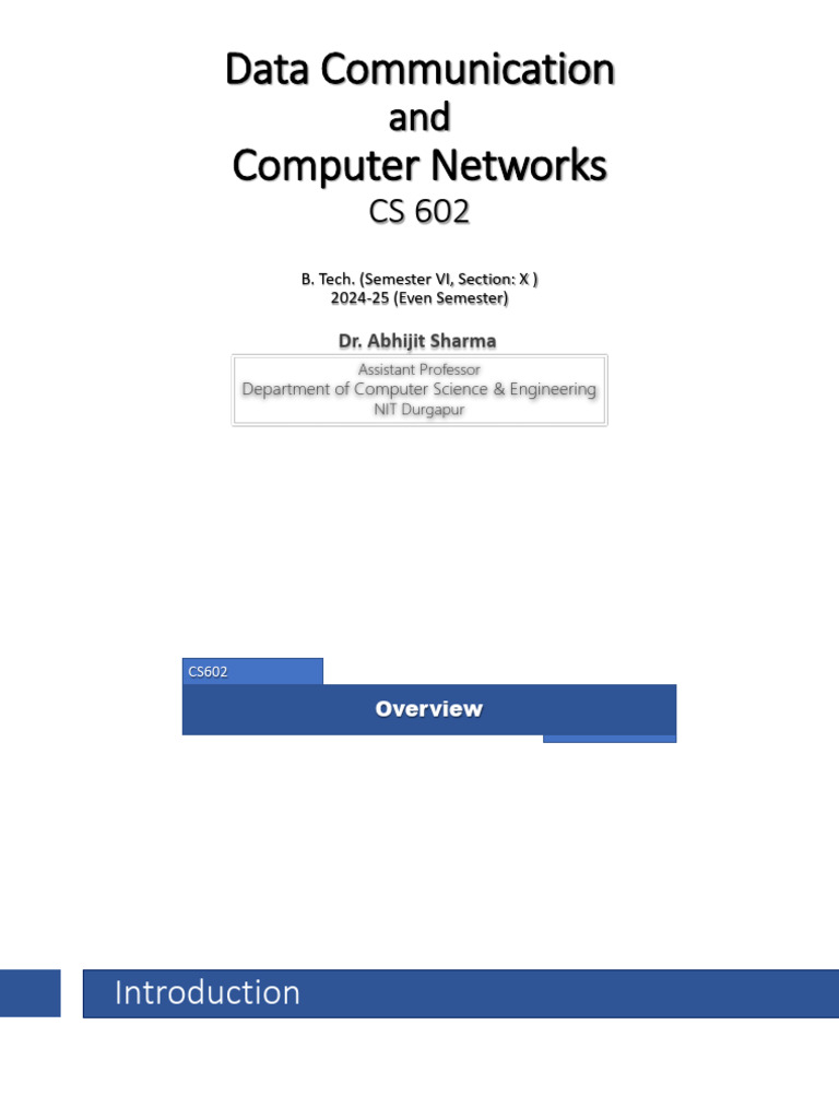 1 Overview | PDF | Computer Network | Network Topology