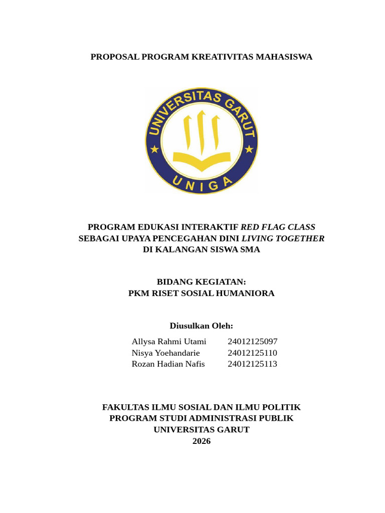 Proposal PKM-RSH | PDF