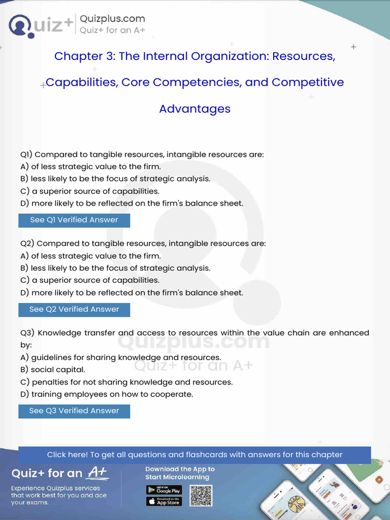 Compared to Tangible Resources Intangible Resources Are | PDF | Mergers ...