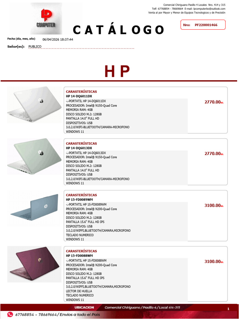 Catalogo Lp Computer (Abril) | PDF | Ordenador portátil | USB