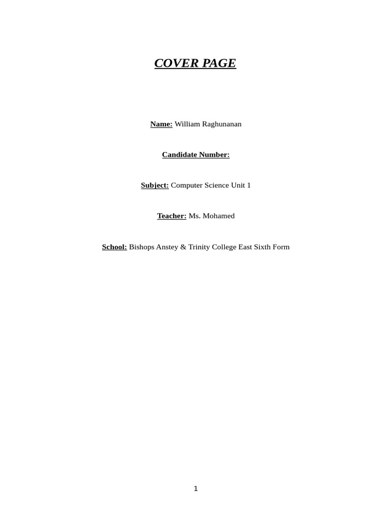 Comp. Sci SBA Final Draft_William | PDF | Computer Program | Programming