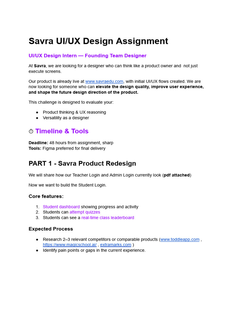 Savra UI_UX Design Assignment | PDF | Human Communication | Computing