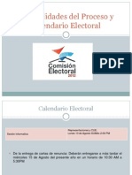 Puntualidades Del Proceso y Calendario Electoral