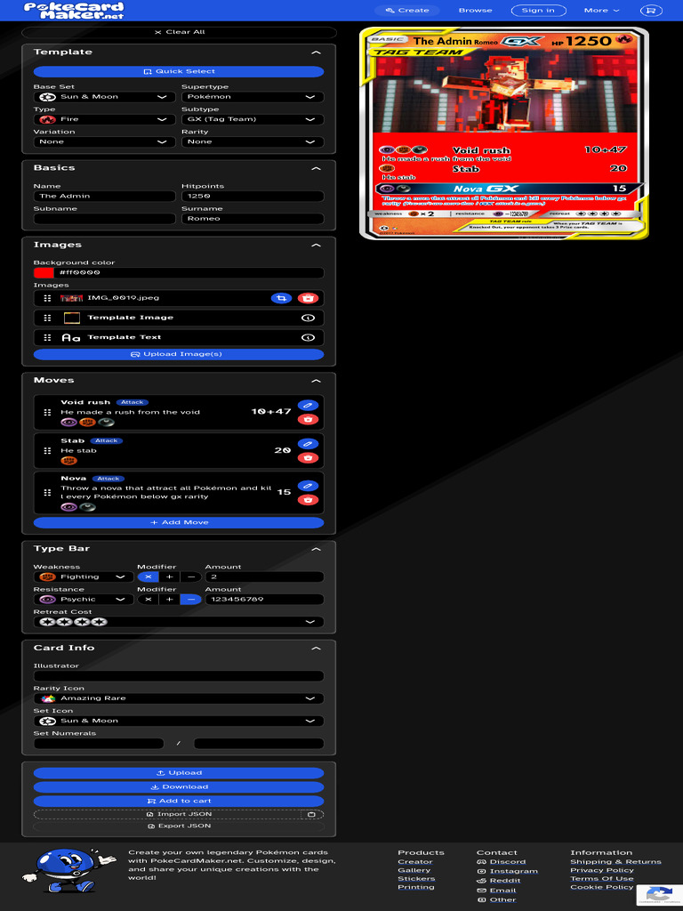Create PokeCardMaker.net | PDF