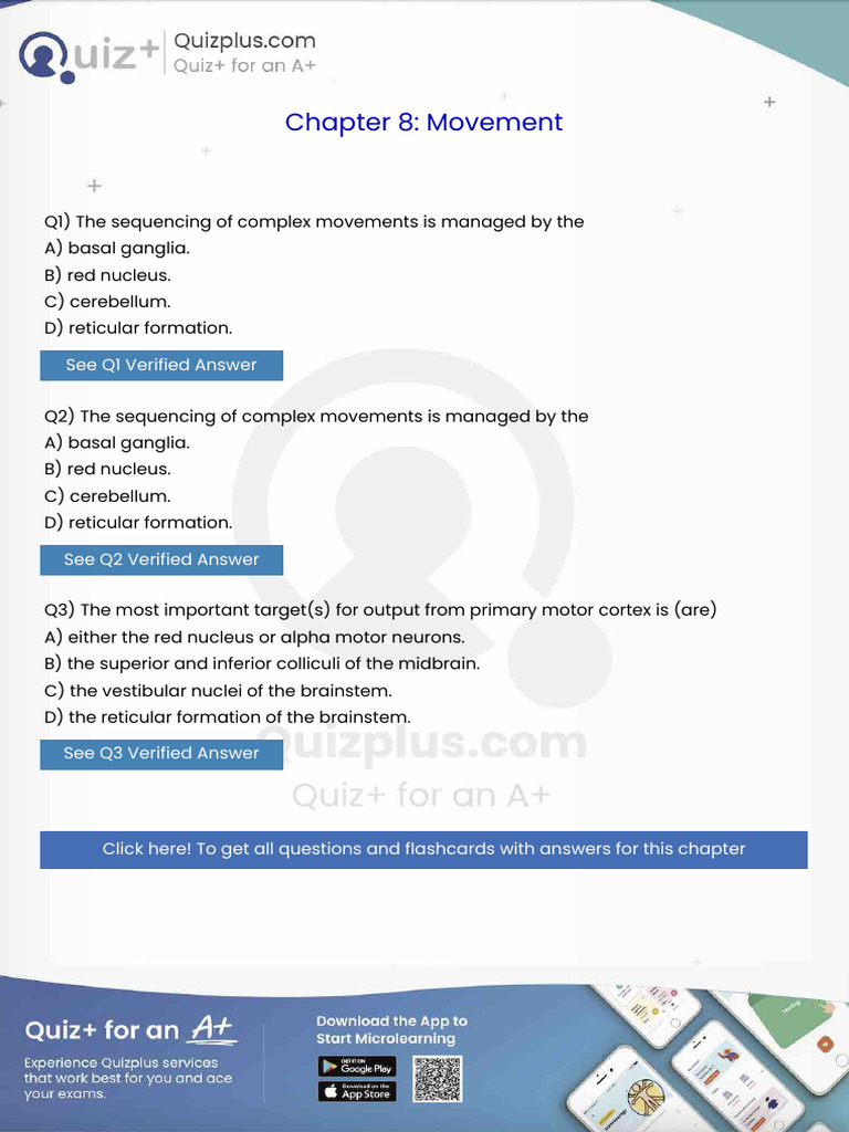 The Sequencing of Complex Movements is Managed by The | PDF ...