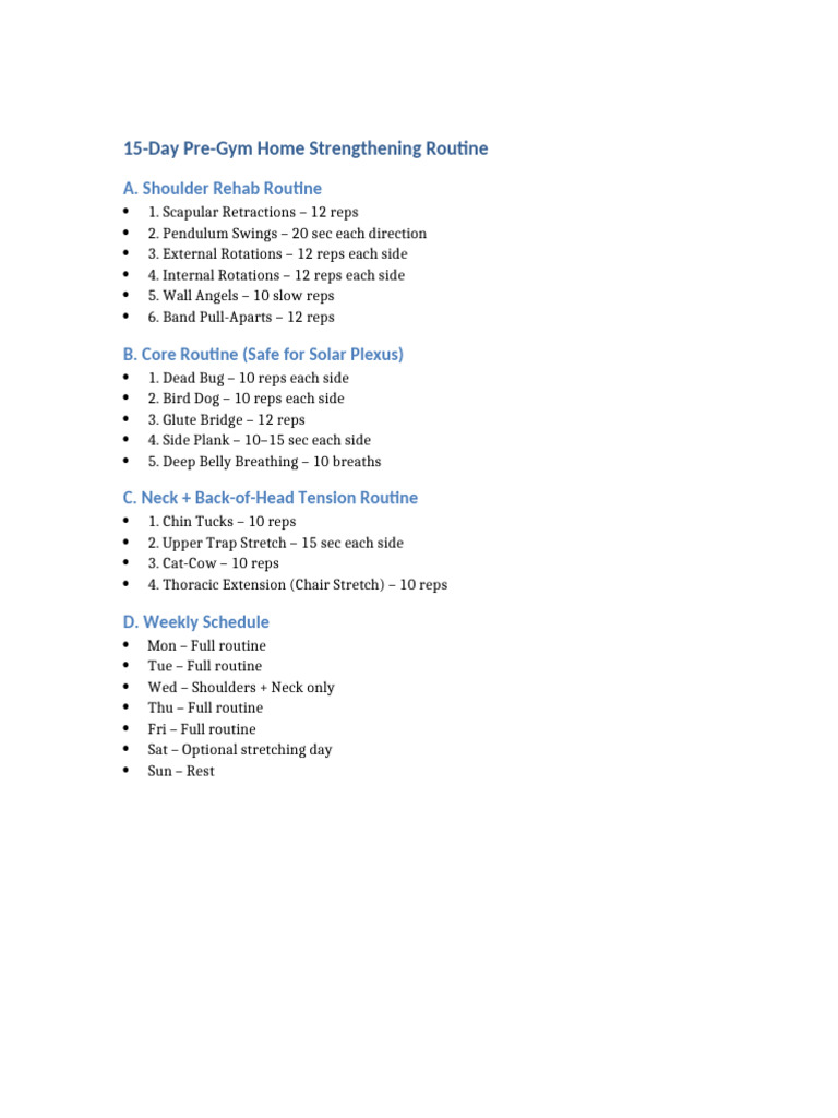 Workout | PDF