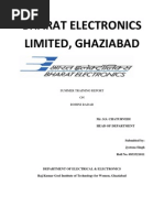 Download Summer Training Report Bel Bharat Electronics by Harish Kr Singh SN102814565 doc pdf