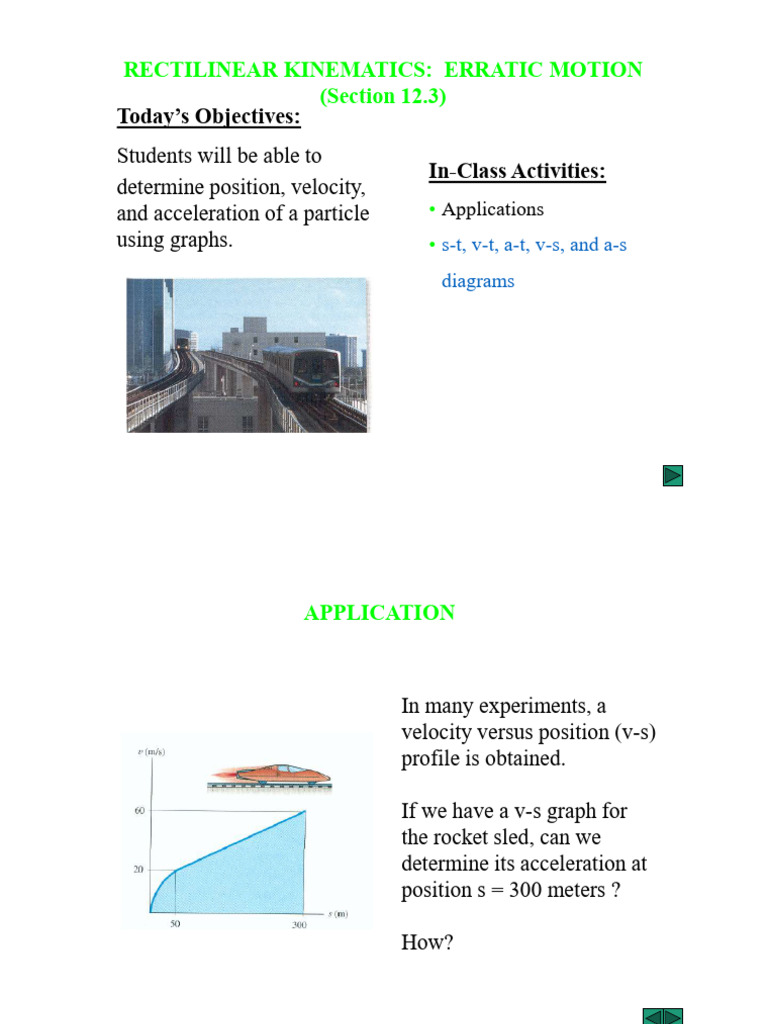 3 Kinematics Particle ErraticMotions | PDF