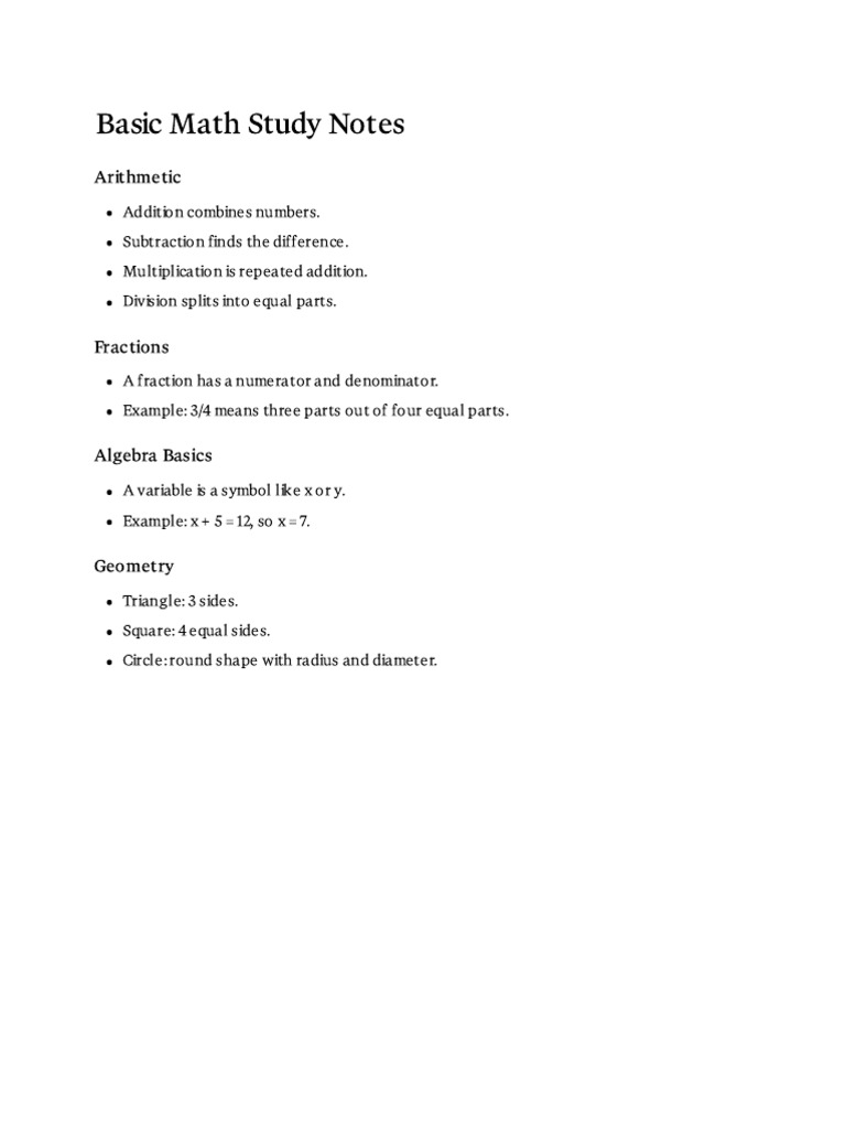 Study Material Math | PDF