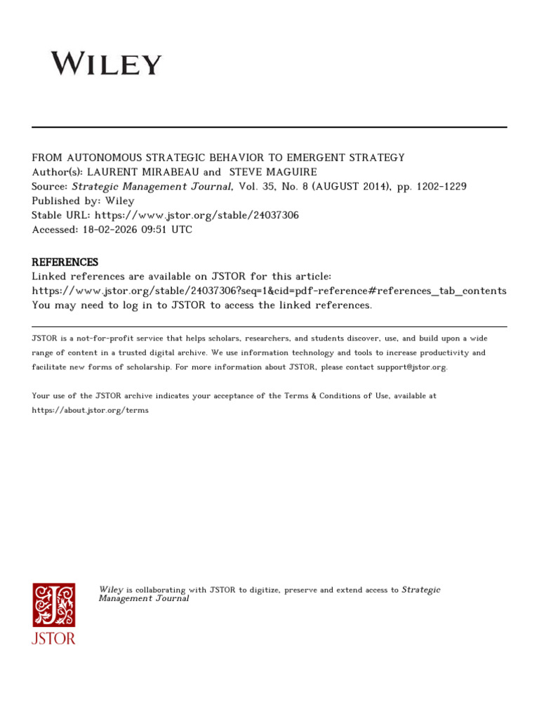 7.1 Mirabeau Autonomousstrategicbehavior 2014 | PDF | Business