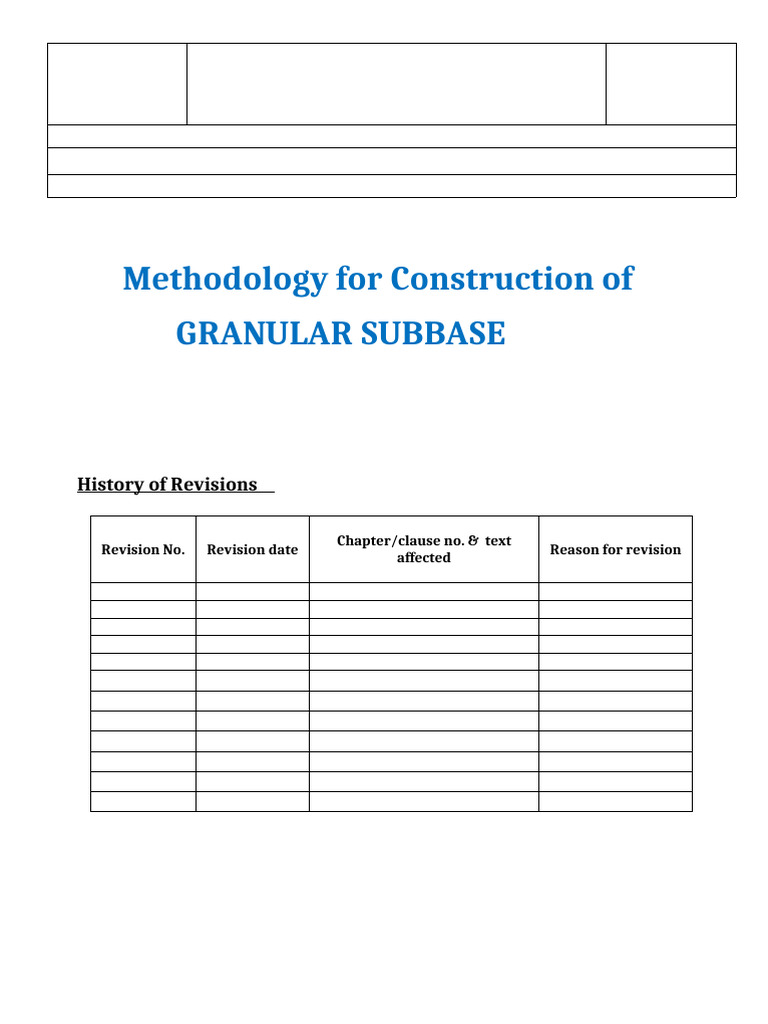 Methodology Granular Subbase | PDF | Construction Aggregate