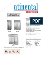 Wide Display Freezers Specification Sheet For Continental Refrigerator 3fe GD Freezer