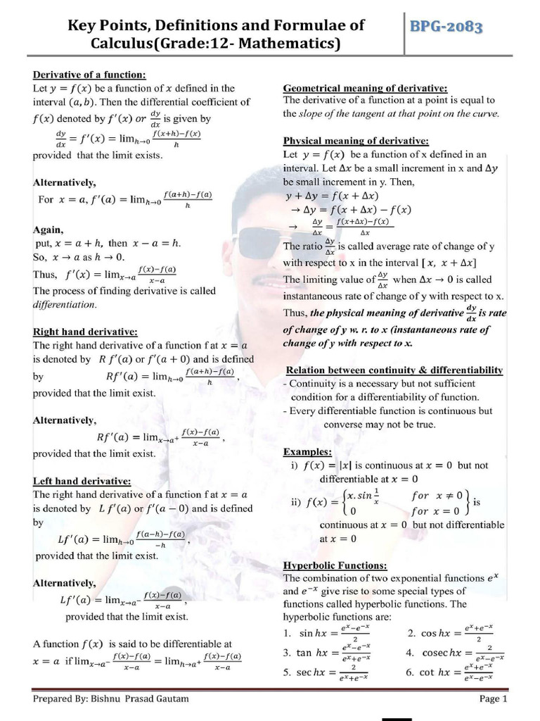 Mathematics Notes | PDF
