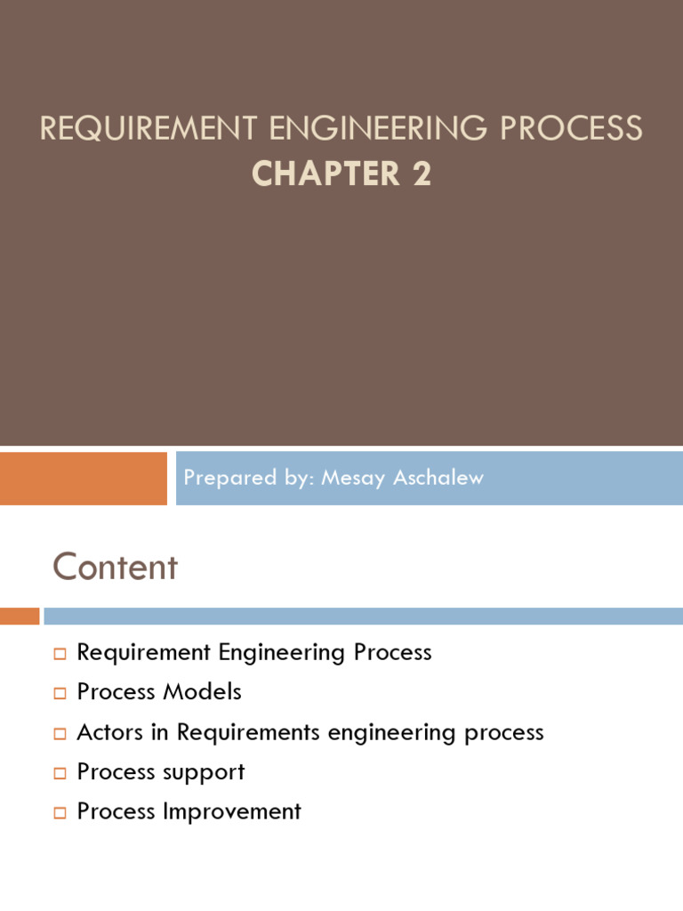 RE Chapter 2- Requirement Engineering Process | PDF | Software ...