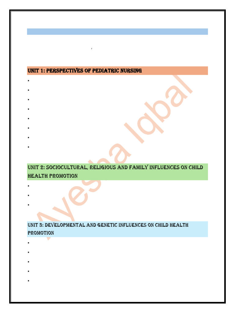 Guidelines General Peads by Ayesha Iqbal FBNA 2025 | PDF | Infants ...