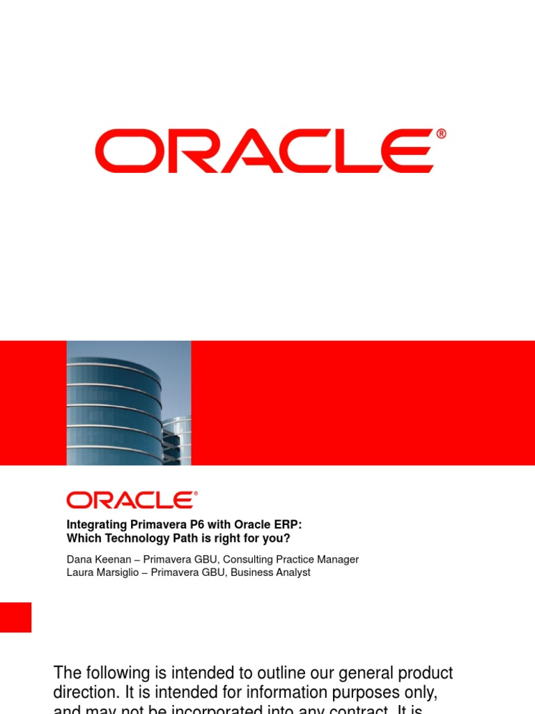 Integrating Primavera P6 with Oracle ERP | PDF | Business Process ...