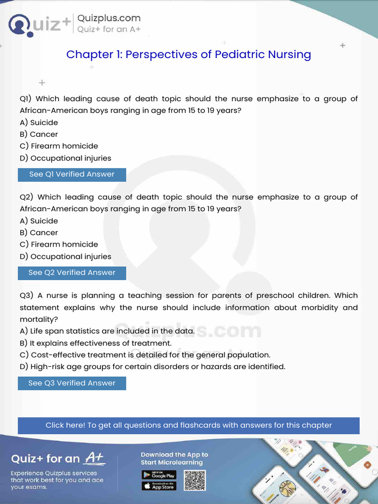 Which Leading Cause of Death Topic Should the Nurse Emphasize to a ...