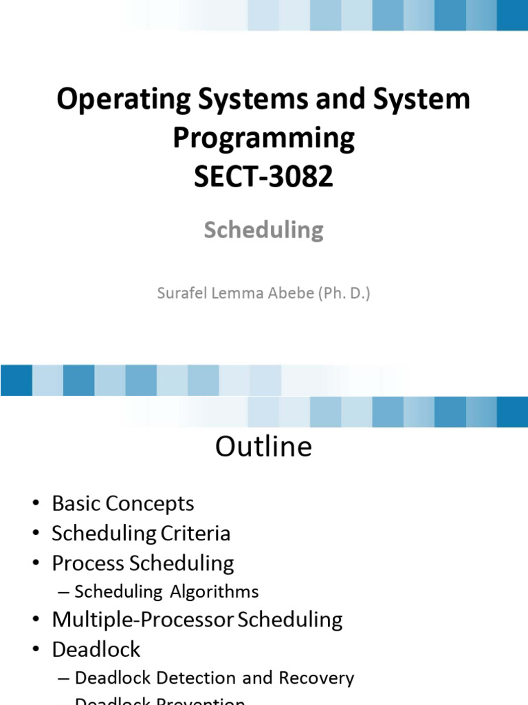 OS 3 Scheduling | PDF | Scheduling (Computing) | Central Processing Unit