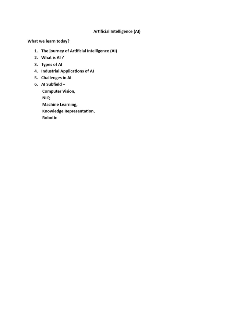 Artificial Intelligence notes | PDF | Artificial Intelligence ...