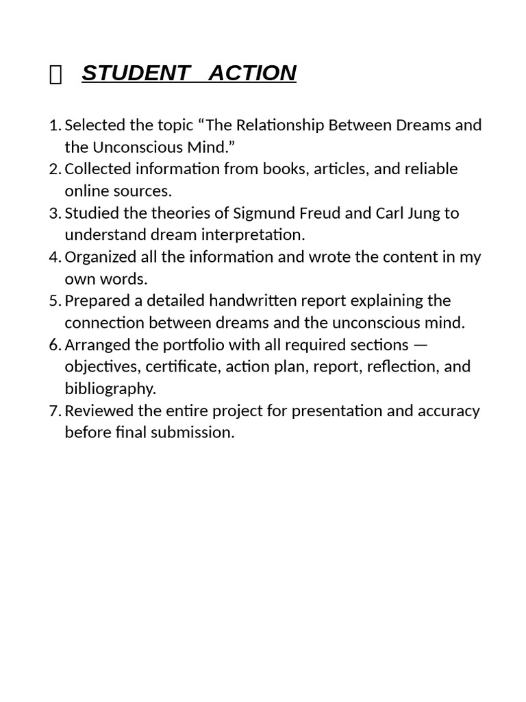 Student Action Plan | PDF