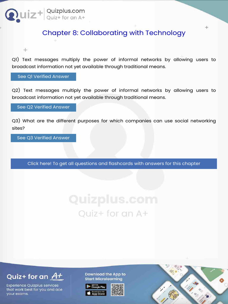 Text Messages Multiply the Power of Informal Networks by Allowing Users ...