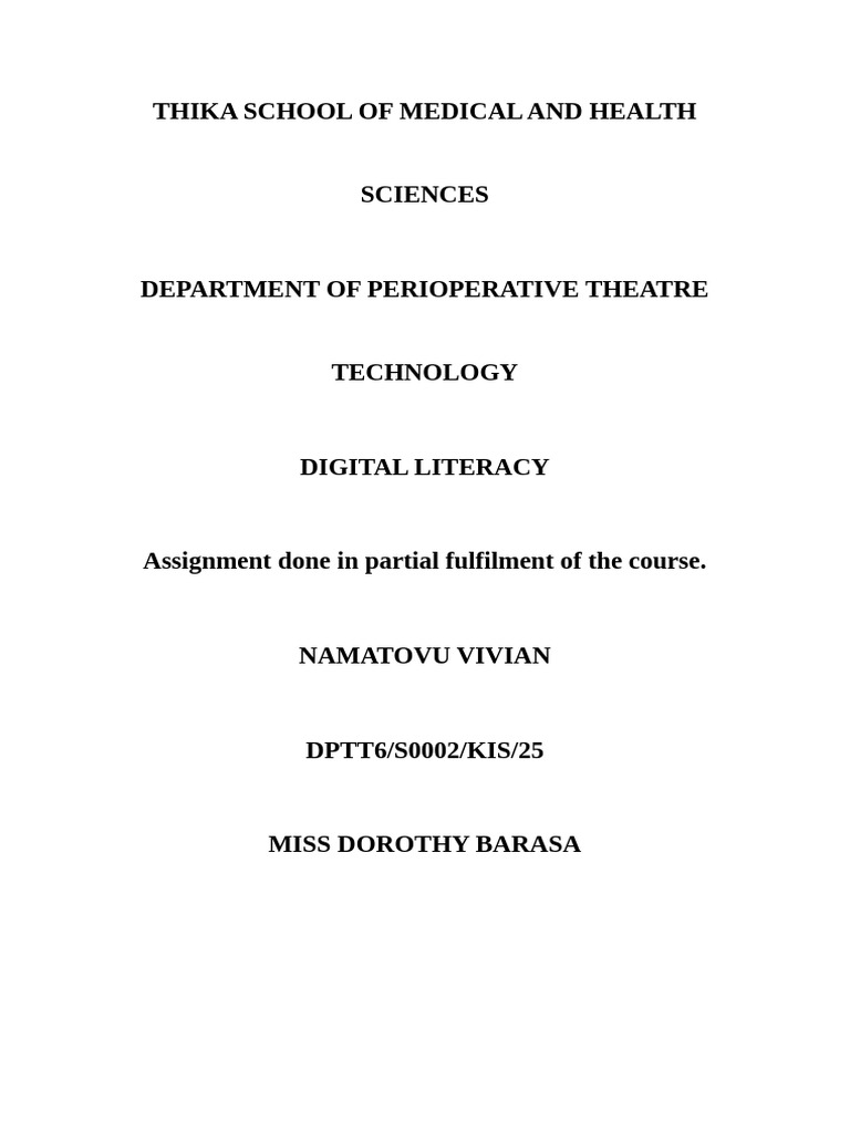 Digital Literacy Assignment | PDF | World Wide Web | Internet & Web